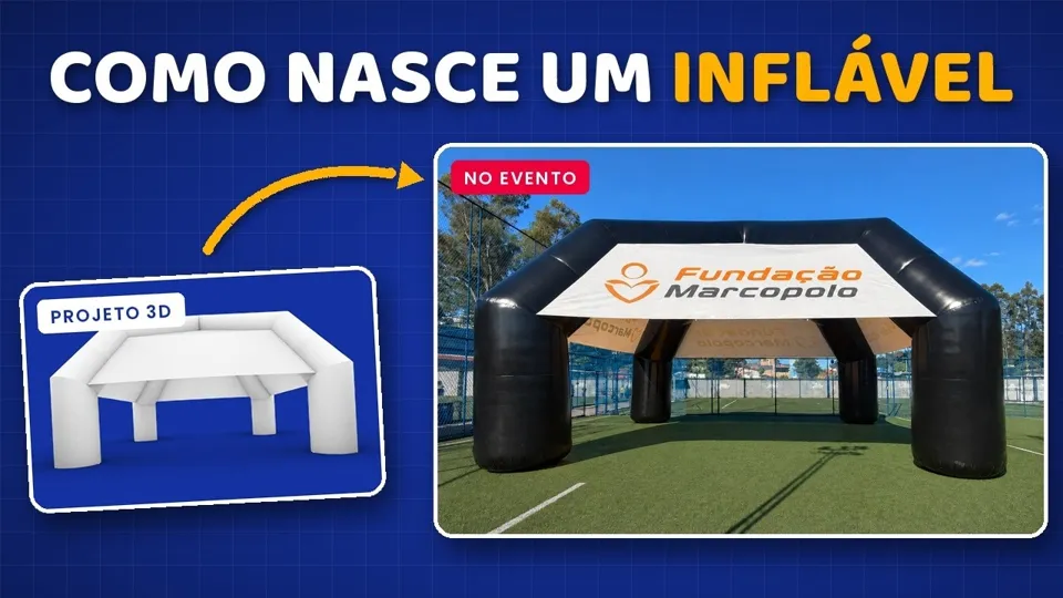 Como é feito um inflável personalizado: do 3D ao evento