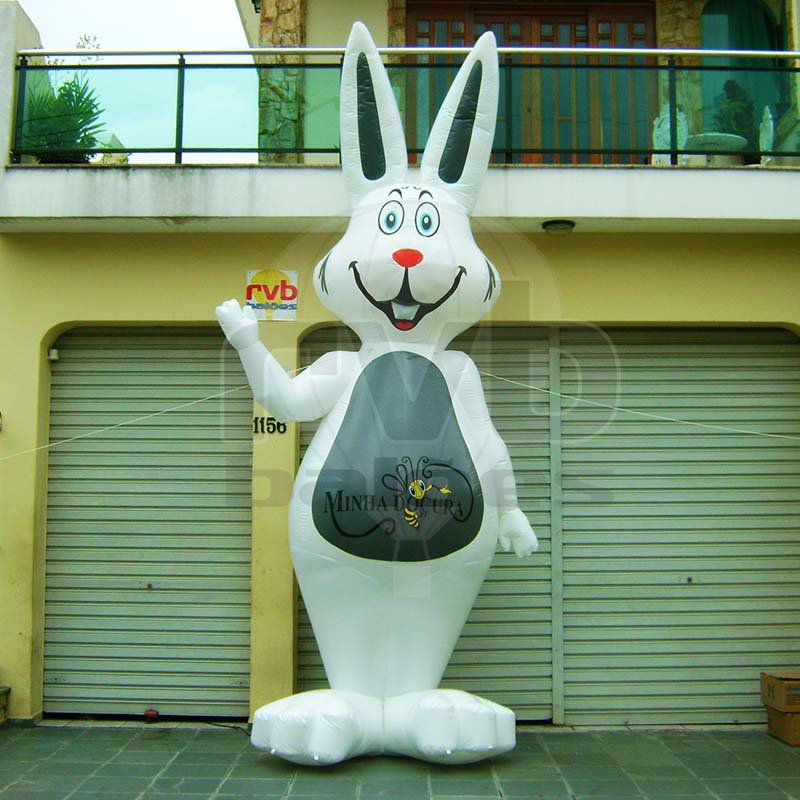 Mascote Inflável Personalizado Coelho da Páscoa Minha Doçura