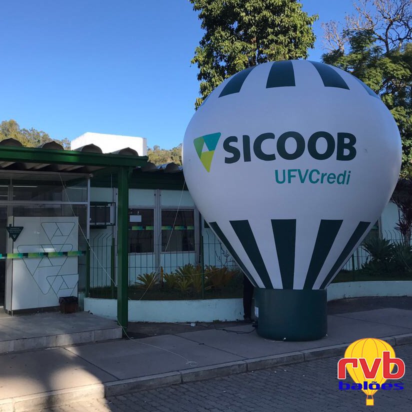Balão Inflável Promocional da RVB - Personalizado para SICOOB