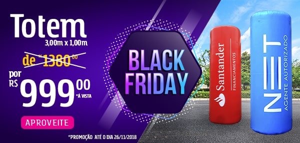 TESTEIRA RVB INFLAVEIS - BLACK FRIDAY 2018