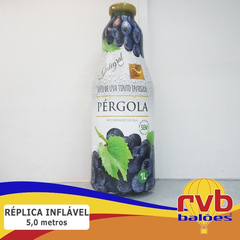 Garrafa Inflável Promocional Suco Pérgola