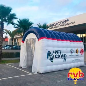 Desinfectar ambientes comerciais: Túnel Inflável de Desinfecção Unicacorp