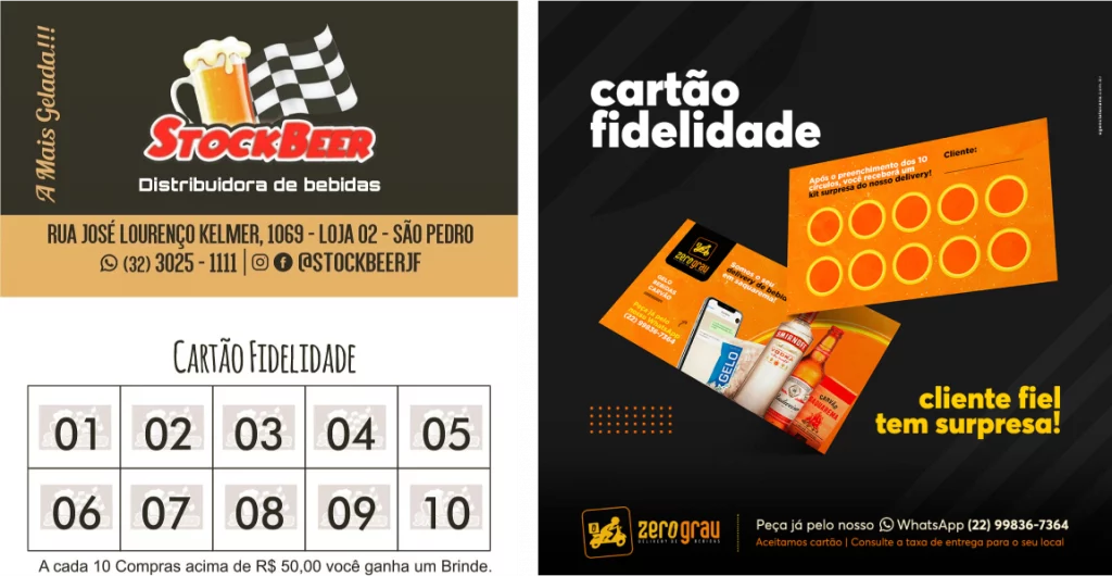 Programas de cartão fidelidade para distribuidora de bebidas