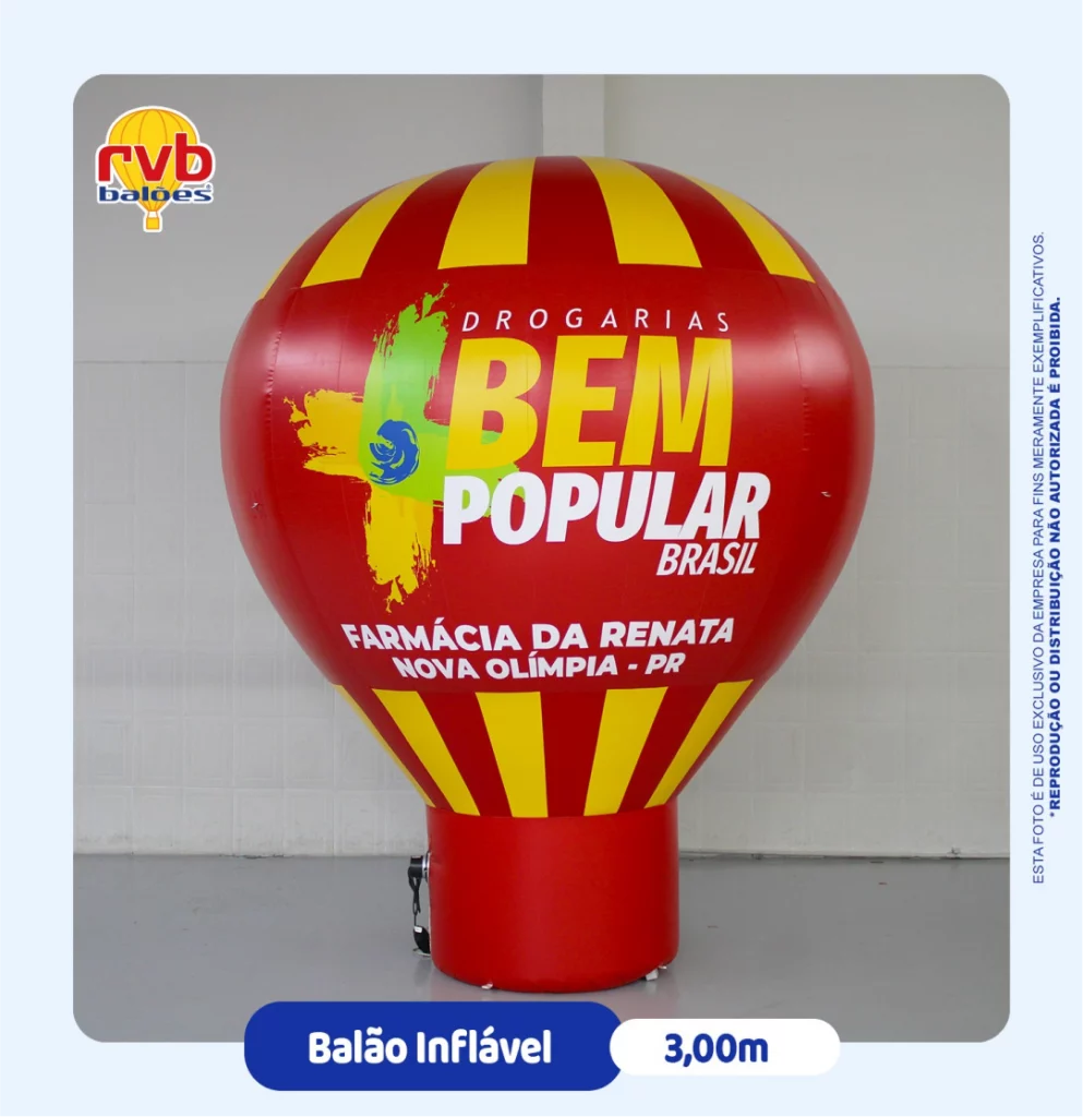 Balão Gigante - 3metros - Drogarias Farmacia Bem Popular