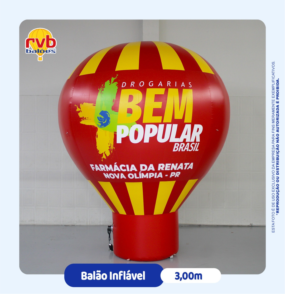 Balão Gigante - 3metros - Drogarias Farmacia Bem Popular