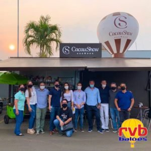 Baloes inflaveis personalizados balao Cacau Show