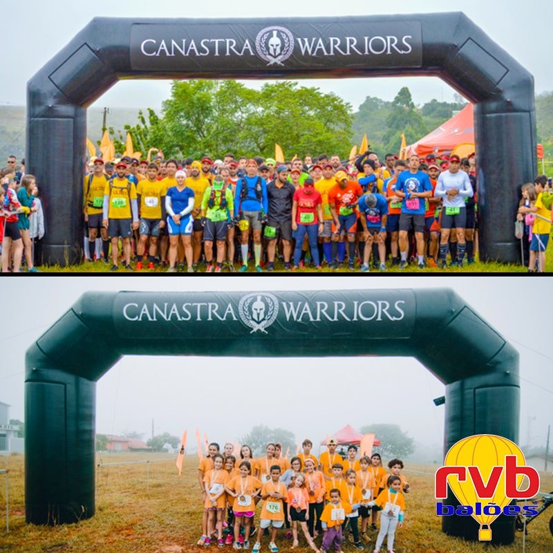 portais inflaveis em eventos esportivos Canastra Warriors