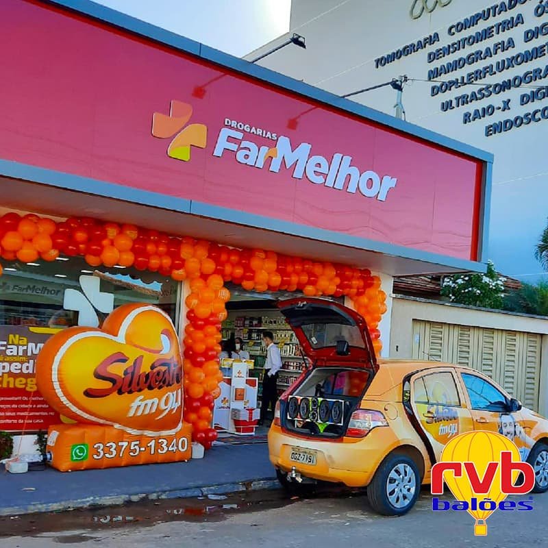 Baloes inflaveis personalizados Logomarca Silvestre FM