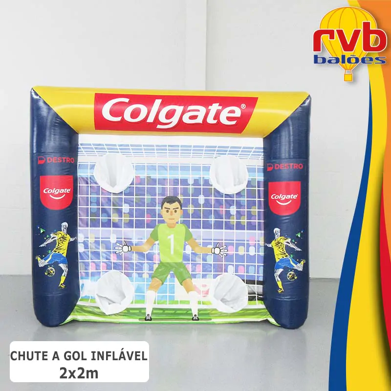 chute a gol inflável colgate