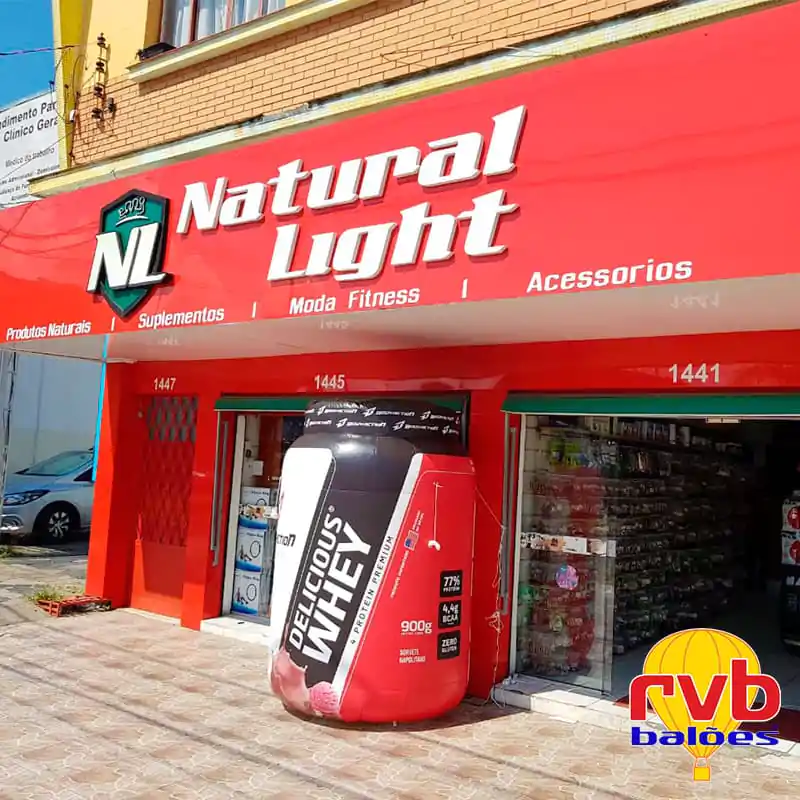 Marketing para Academias Pote Inflavel Natural Light