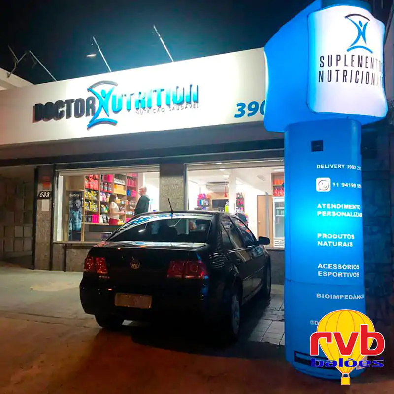 Marketing para Academias Totem Inflavel Doctor Nutrition