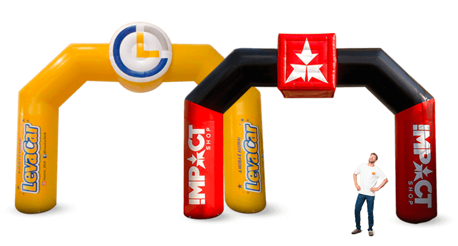 Portais infláveis personalizados para eventos, empresas, feiras e ações de marketing