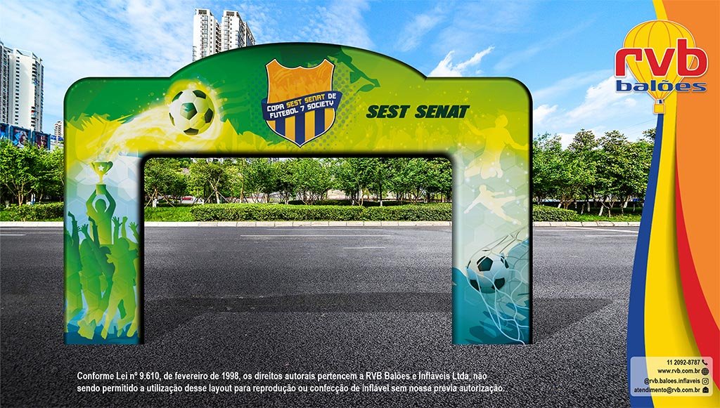 Portal Inflável Personalizado para o SEST SENAT