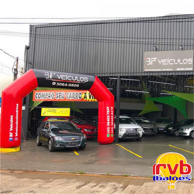 Portal Inflável Loja De Veículos Bf Veículos Seminovos