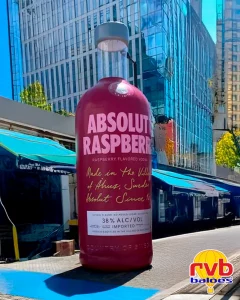 Garrafa Inflavel Absolut Vodka Framboesa Bebidas Alcoolicas