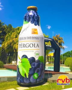 Garrafa Inflavel Pergola Suco De Uva Bebidas
