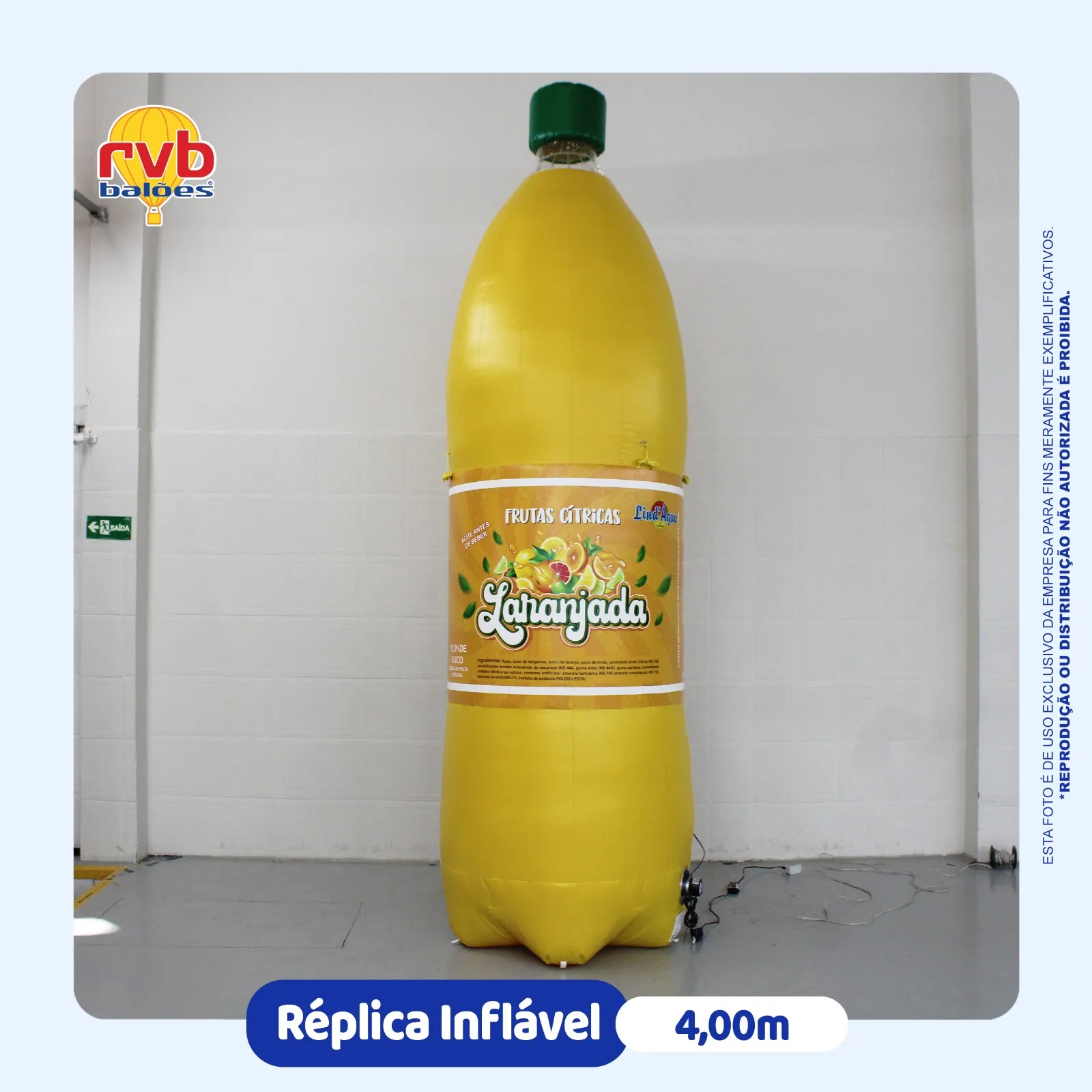 Replica Inflavel Bebidas Laranjada