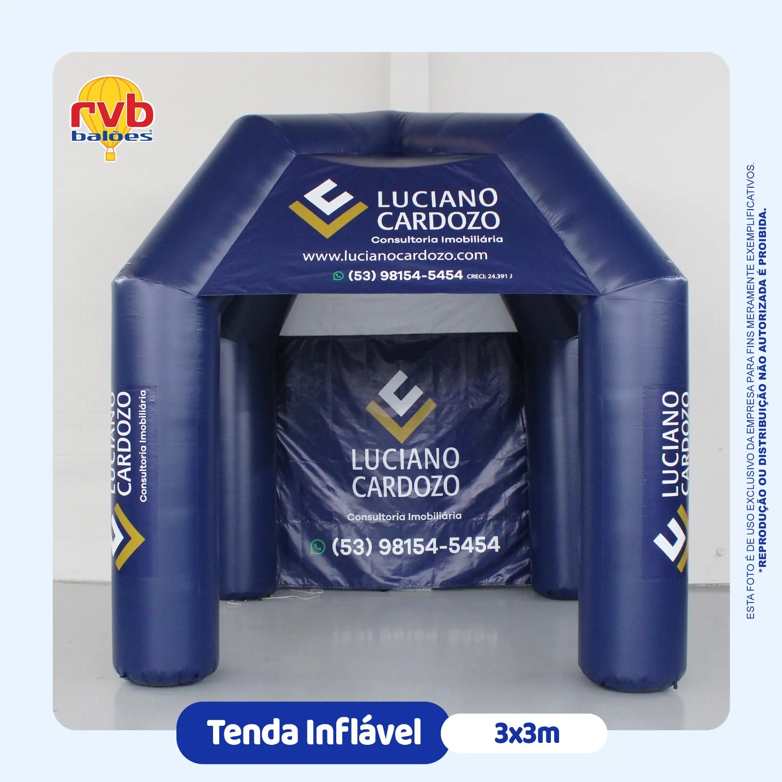 Tenda Inflavel Imobiliaria Luciano Cardozo