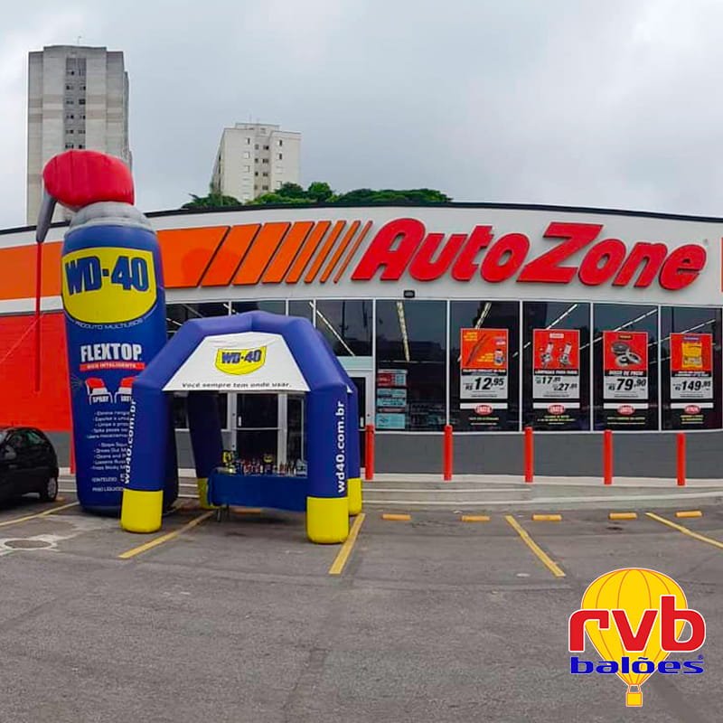 inflaveis promocionais personalizados nos negocios Autozone