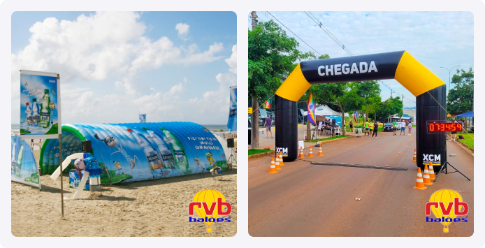 Túneis e arcos infláveis