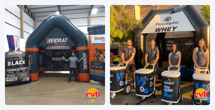 Tenda inflável para lançamento de produtos