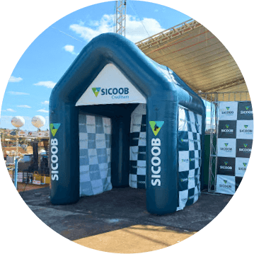 Tenda Inflável Promocional para a Sicoob Credibam