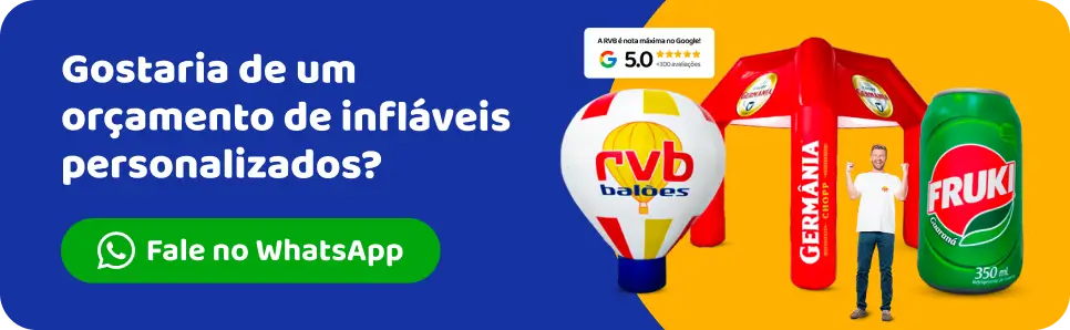 Solicite um orçamento de infláveis personalizado