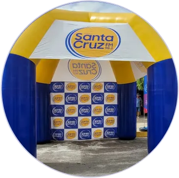 Tenda Inflável Rádio Santa Cruz 98 FM