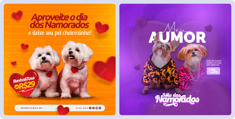 Campanha dia dos namorados para petshop