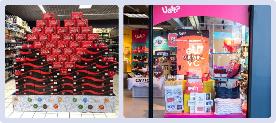 Decoração de ponto de venda para campanha dia dos namorados