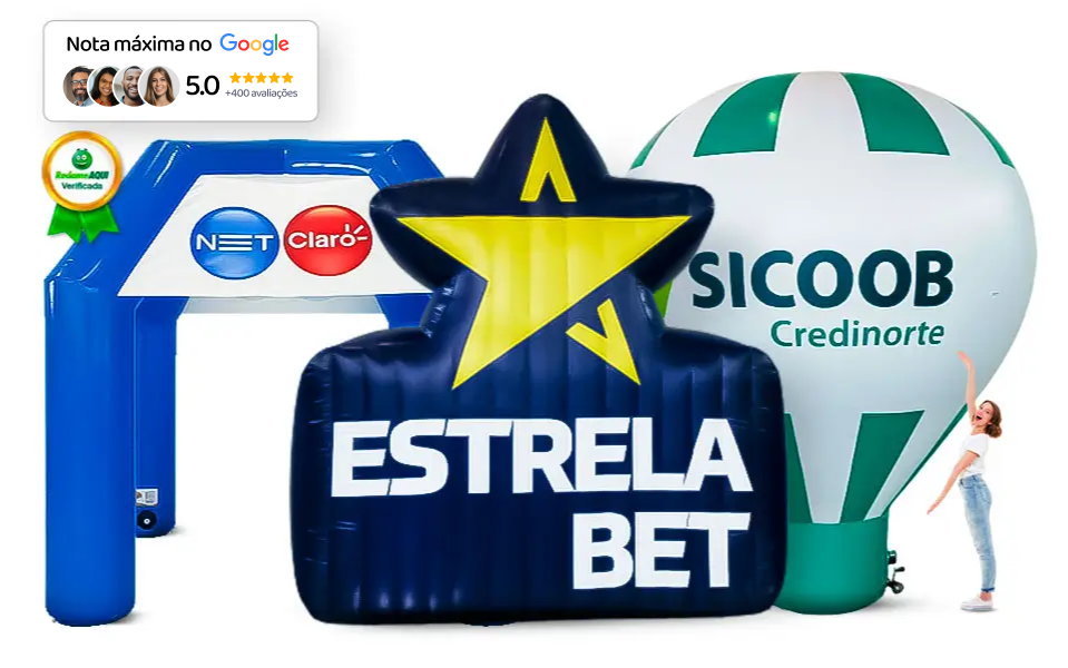 Infláveis personalizados de diversos modelos