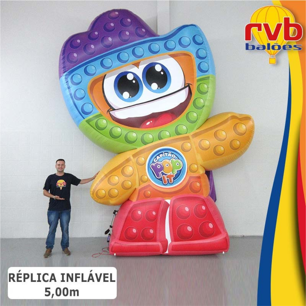 Réplica Inflável - Mascote Capitão Popit
