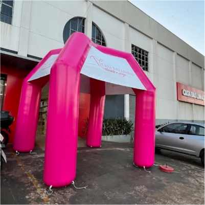Tenda Inflável Personalizada Casa das Linhas