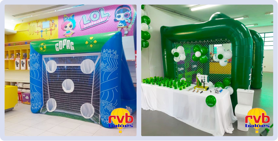 Chute a Gol Inflável para o dia das crianças