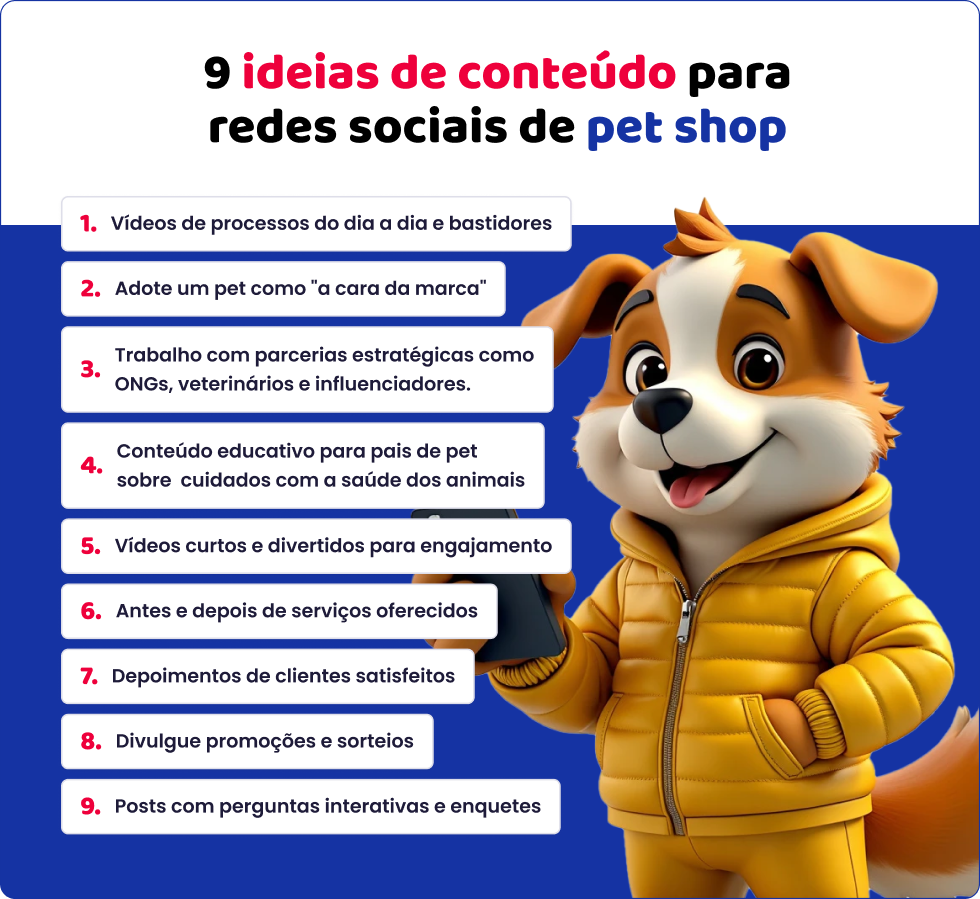 9 ideias de conteúdo para redes sociais de pet shop