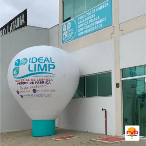 Balão inflável personalizado para empresa de limpeza