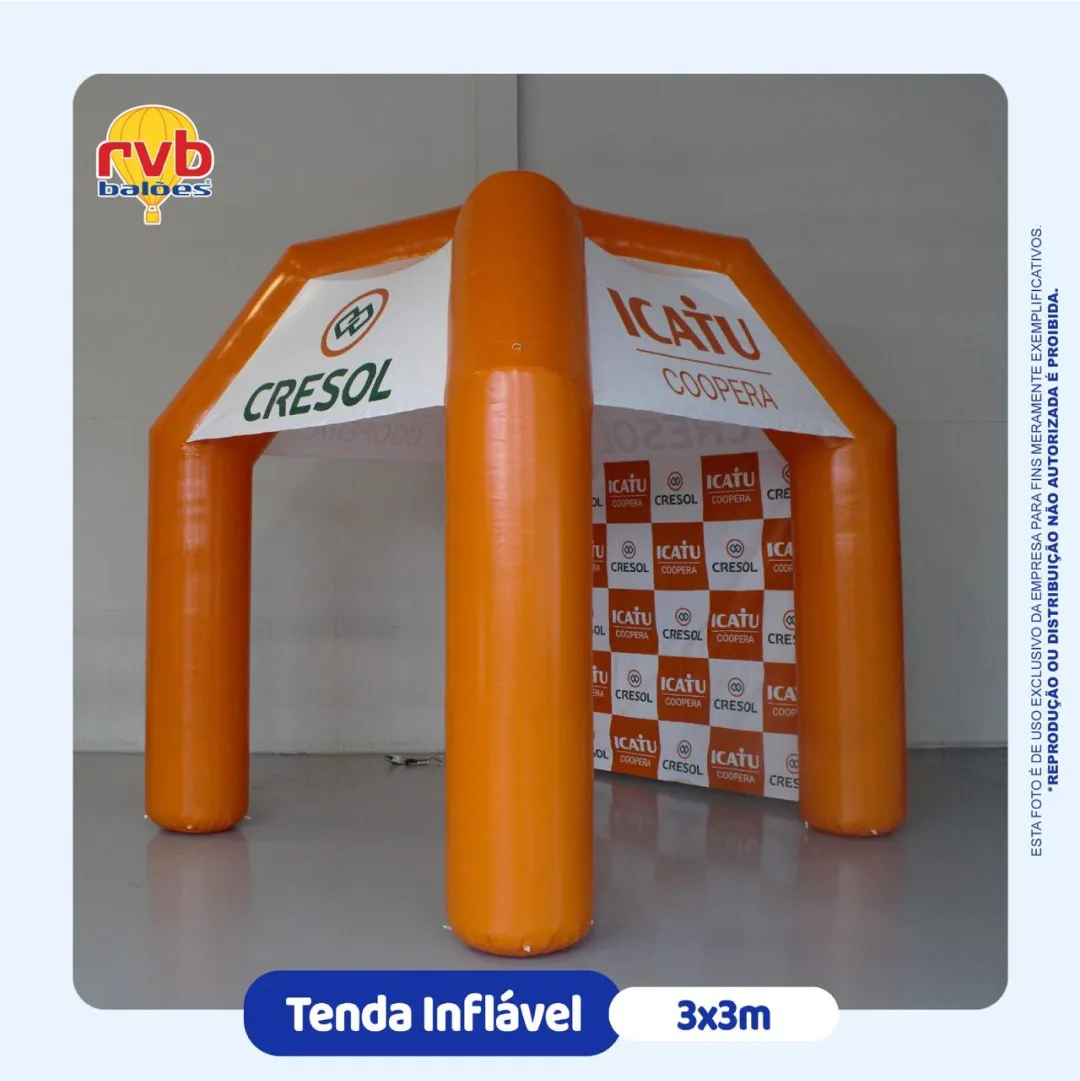 Tenda Inflável Com Backdrop Icatu Coopera E Cresol