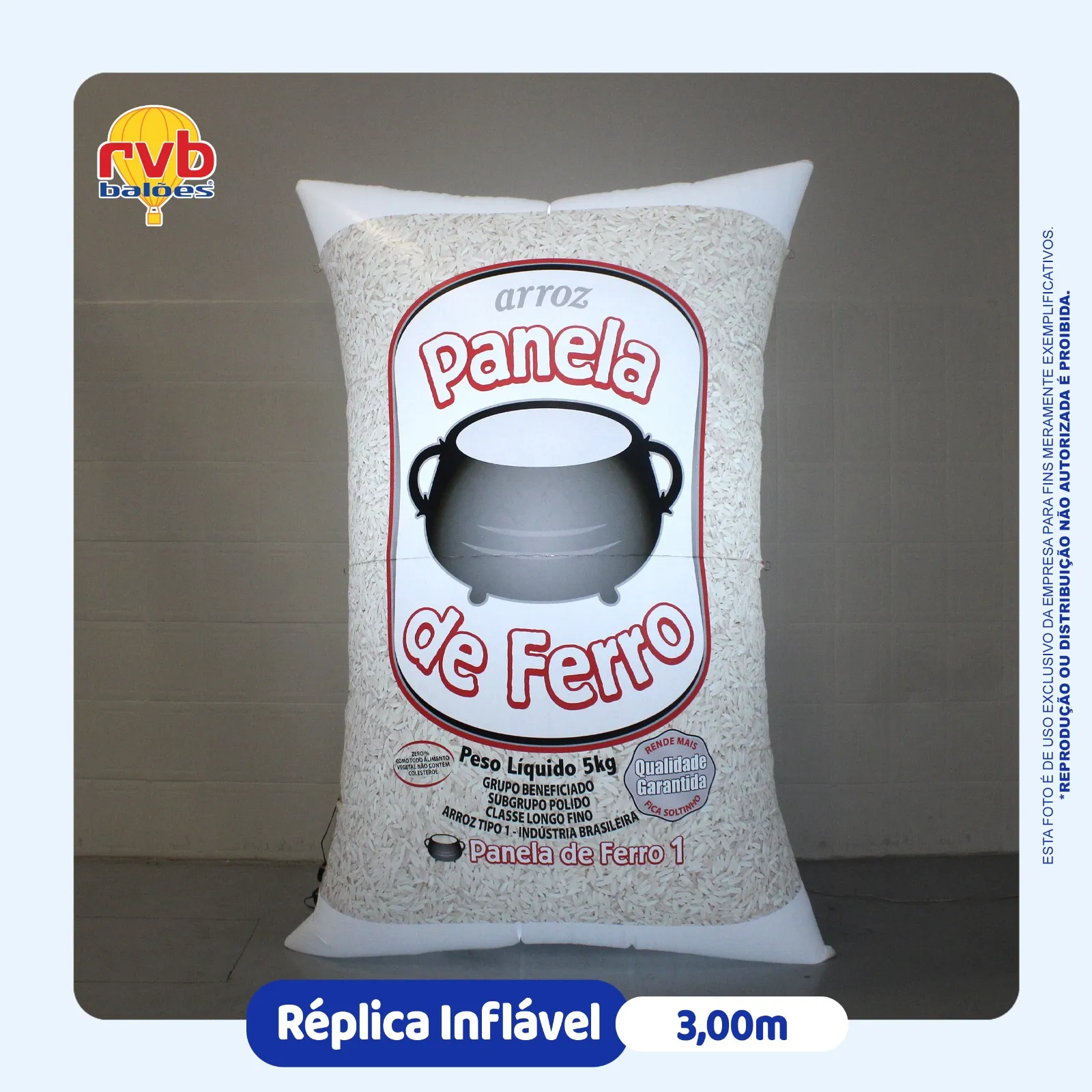 Replica Saco De Arroz Alimentos Panela De Ferro