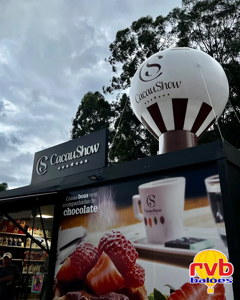 Bala O Inflavel [cacau Show] [balao Roof Top] [alimentacaochocolateria]