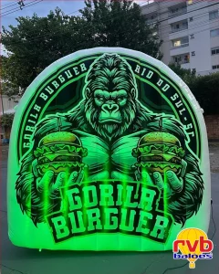 Logomarca Inflavel [gorila Burguer] [hamburguer] [alimentacaorestaurante]