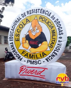 Logomarca Inflavel [pmsc Policia Militar De Santa Catarina] [programa Educacional De Resistencia A