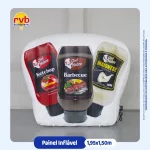 Painel Inflavel Alimentos Comida Molho Chef Nobre Ketchup Maionese
