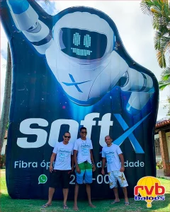 Painel Inflavel [soft X] [internetfibra Otica] [telecomunicacoes] A Imagem Mostra Um Painel Inflavel