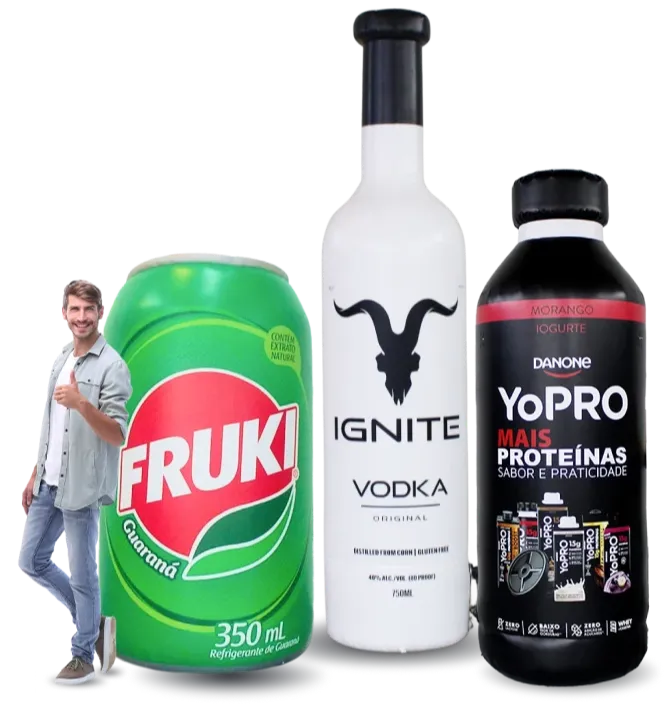 Garrafas E Latas Infláveis