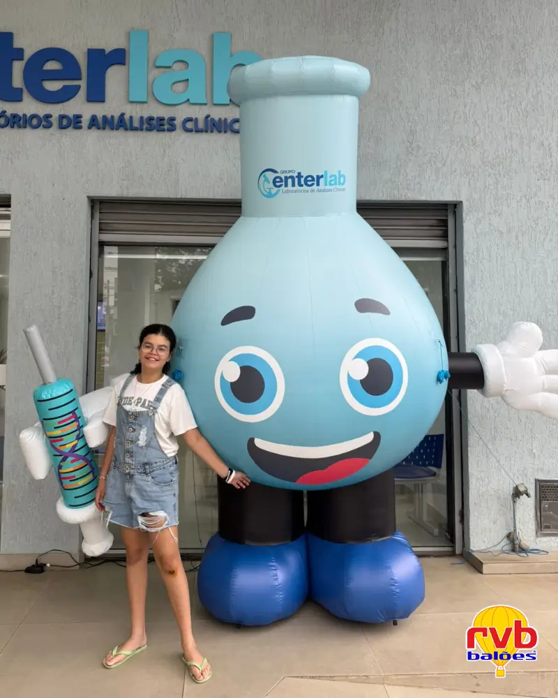 mascote inflável saude