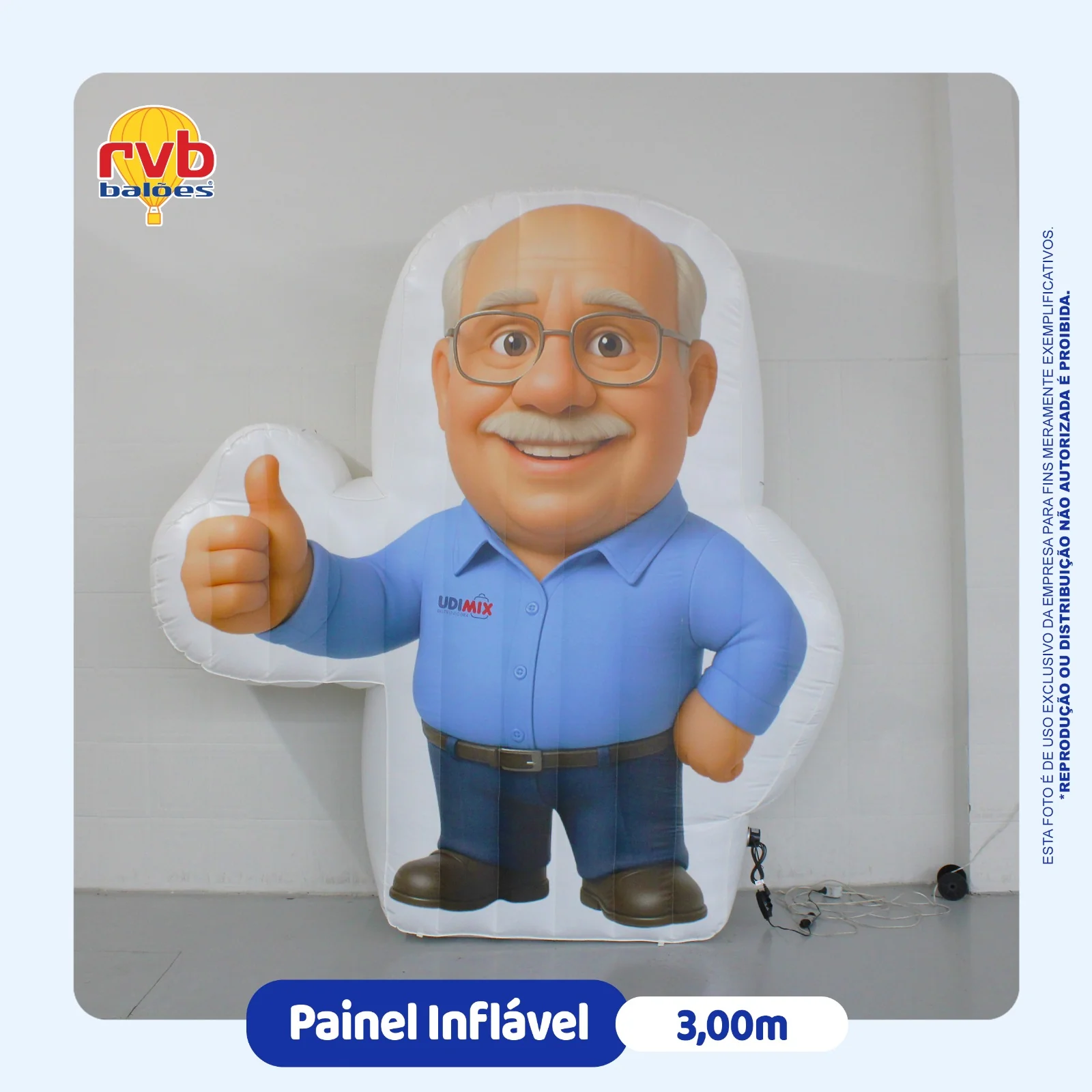 Painel Inflavel Udimix Mascote Varejo