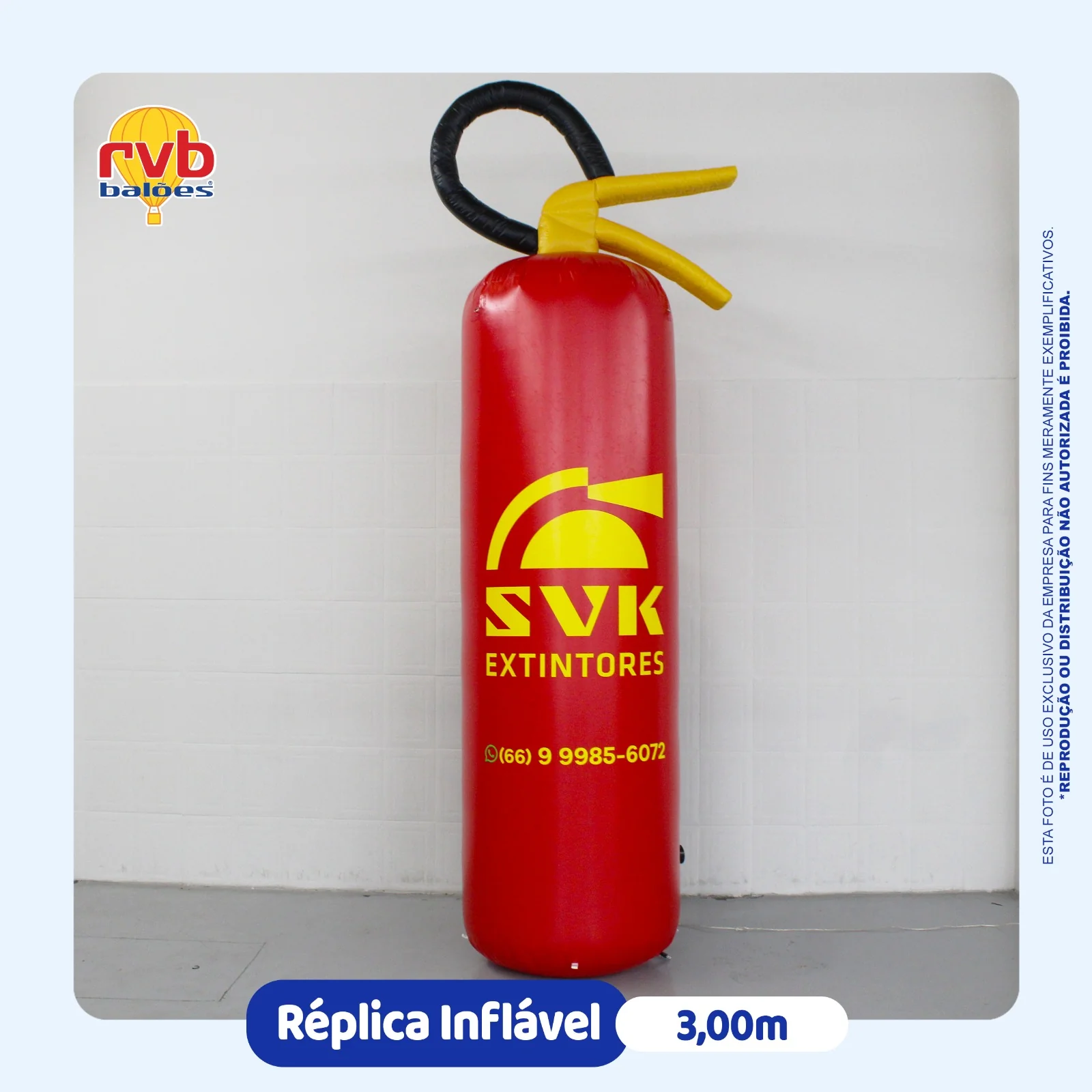 Replica Objeto Inflavel Svk Extintor Seguranca