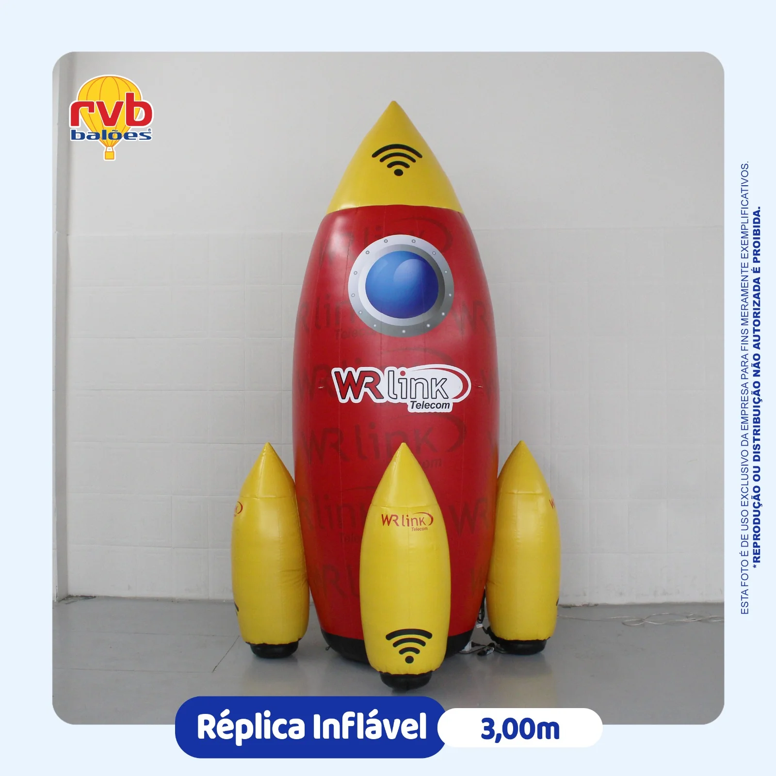 Replica Objeto Inflavel Wrlink Telecom Telecomunicacoes