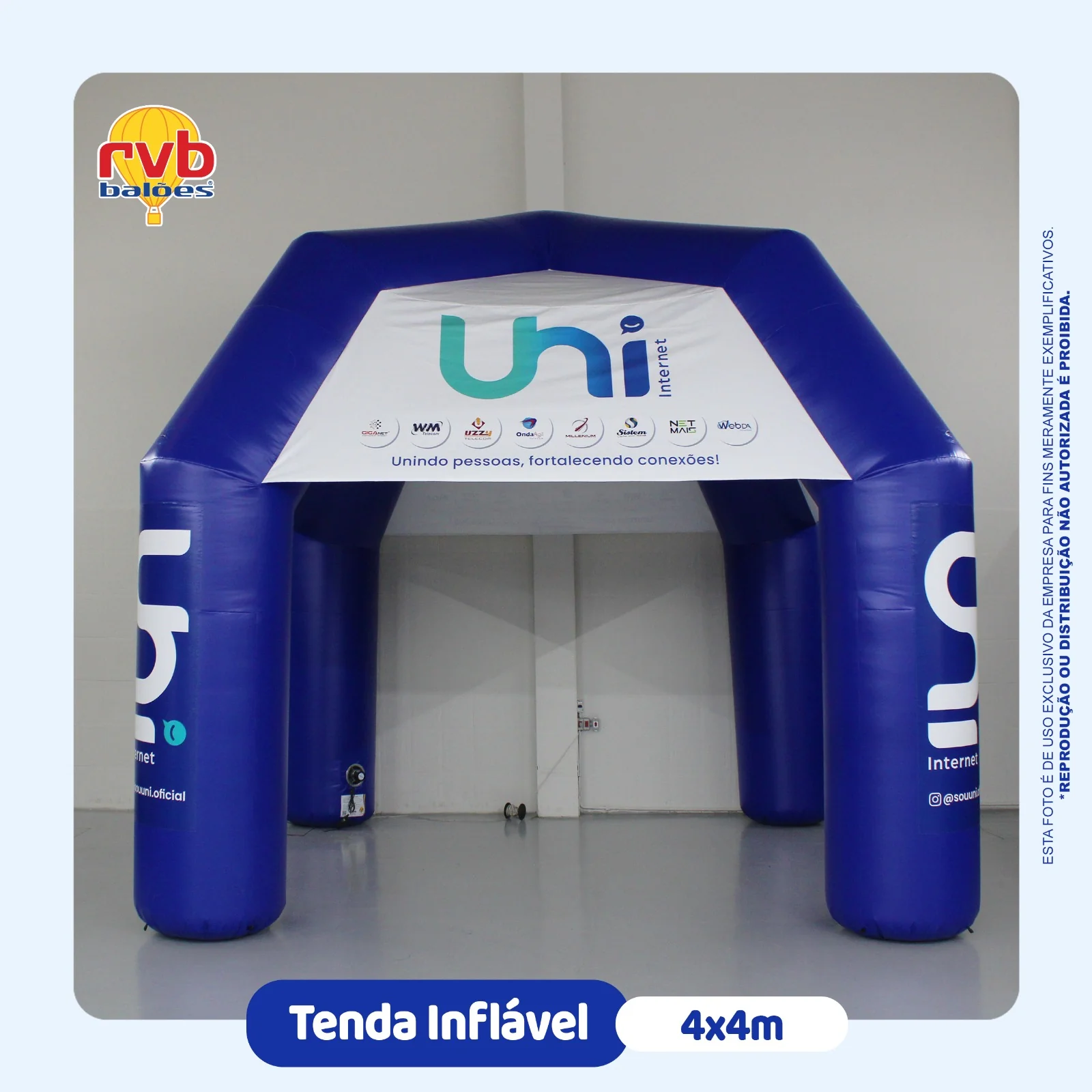 Tenda Inflavel Uni Internet Telecomunicacoes