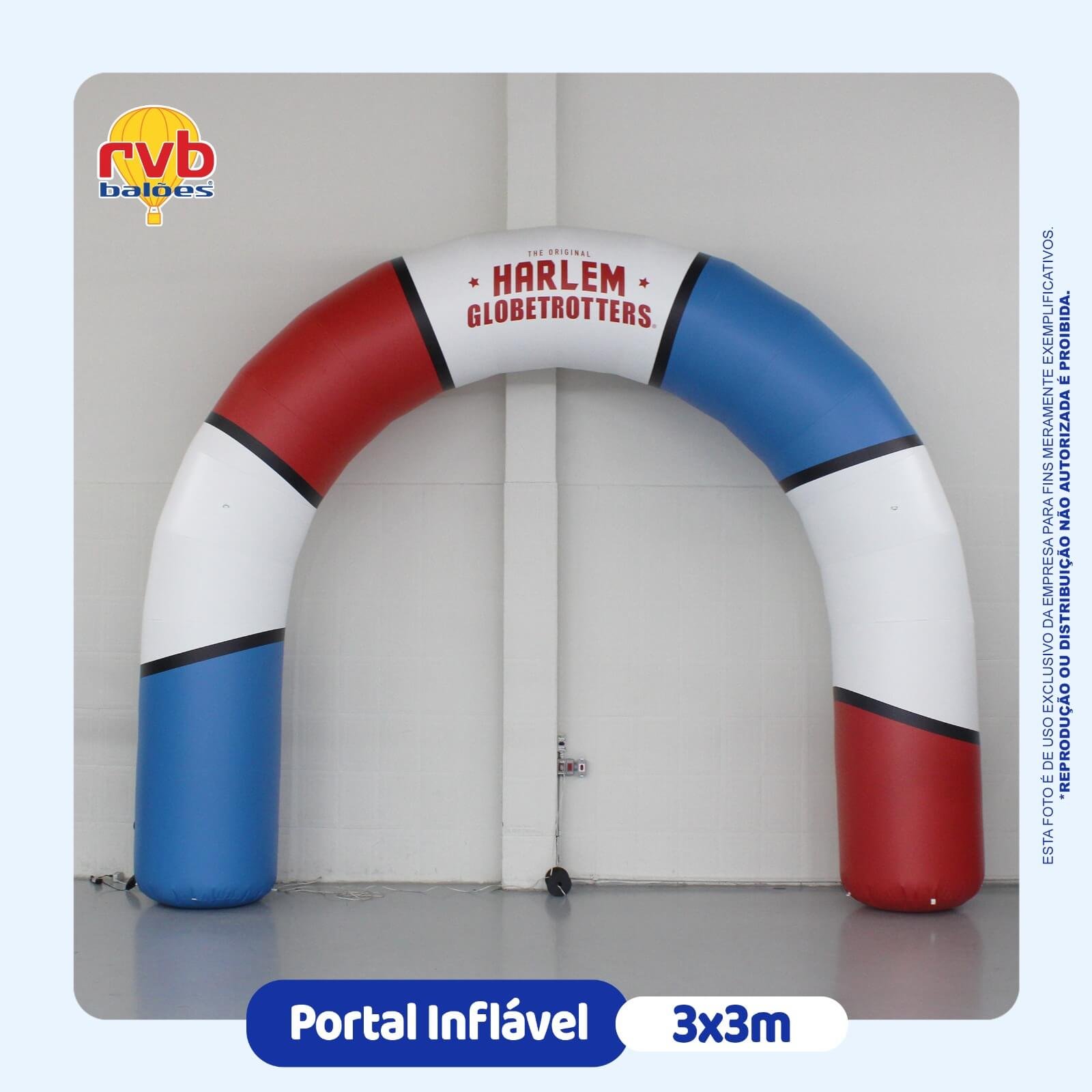 Portal inflável marca Harlem